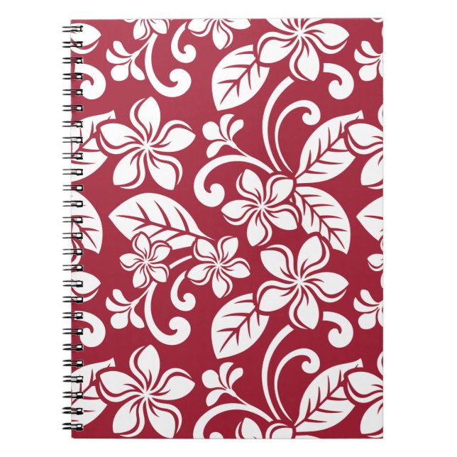 Caderno Espiral Notebook ISLAND PLUMERIA (CARDINAL RED) (Frente)