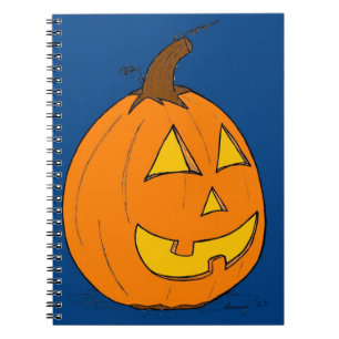 Caderno Espiral Notebook Jack o' Lanterna Azul
