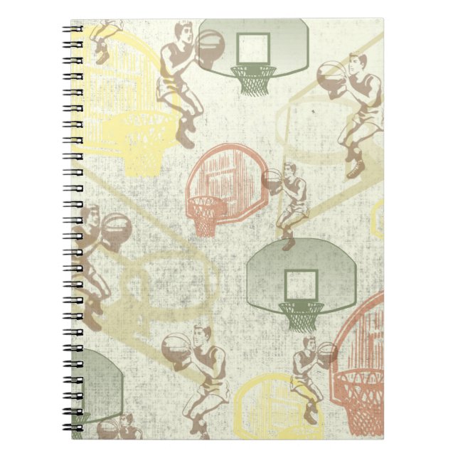 Caderno Espiral Notebook jogador de basquete (Frente)