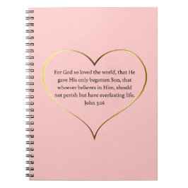 Caderno Espiral Notebook John 3:16 Espiral