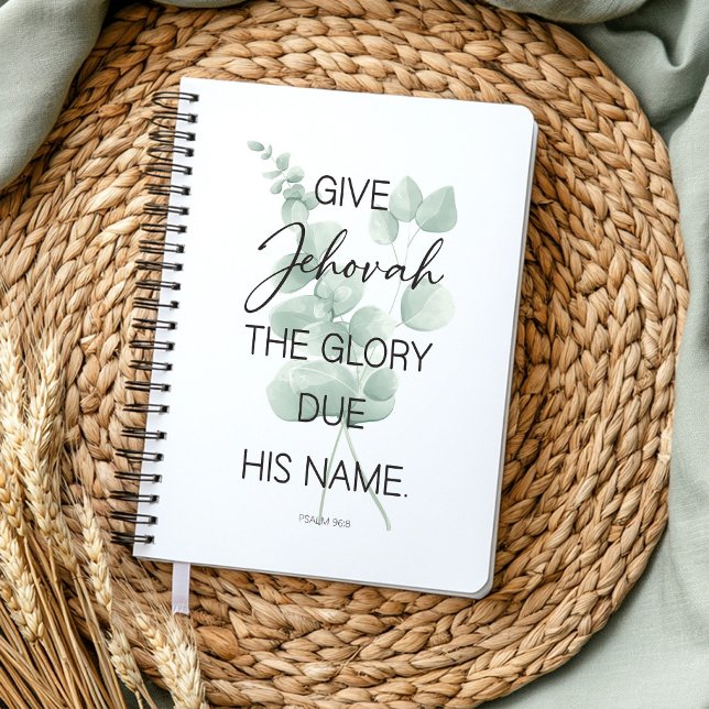 Caderno Espiral Notebook JW de 2025 anos com folhas Eucalyptus (Criador carregado)