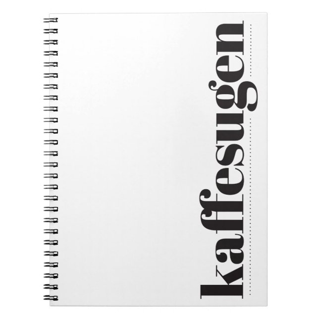 Caderno Espiral Notebook Kaffesugen preto e branco (Frente)
