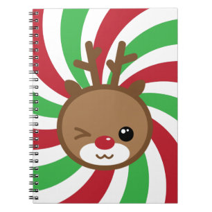 Caderno Espiral Notebook Kawaii Reindeer