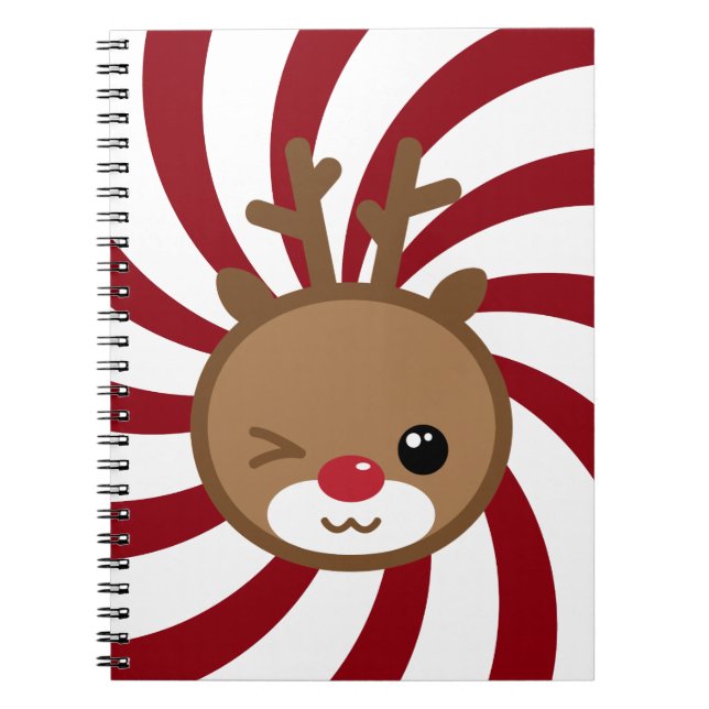 Caderno Espiral Notebook Kawaii Reindeer (Frente)