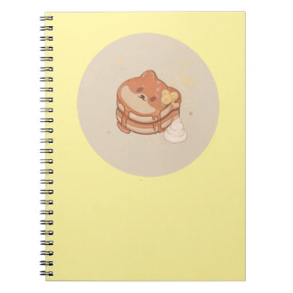 Caderno Espiral Notebook Kawaii Shiba Inu Bananas Pancakes