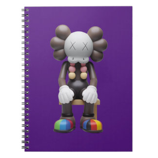 Caderno Espiral Notebook KAWS em repouso - Impressão frontal exclu