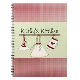 Caderno Espiral Notebook Kitchen Hearts