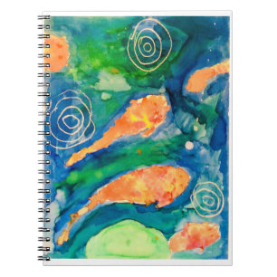 Caderno Espiral Notebook Koi pond