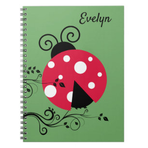 Caderno Espiral Notebook Lady Bug Personalizado Ladybug