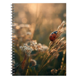 Caderno Espiral Notebook Ladybug Ouro Meadow
