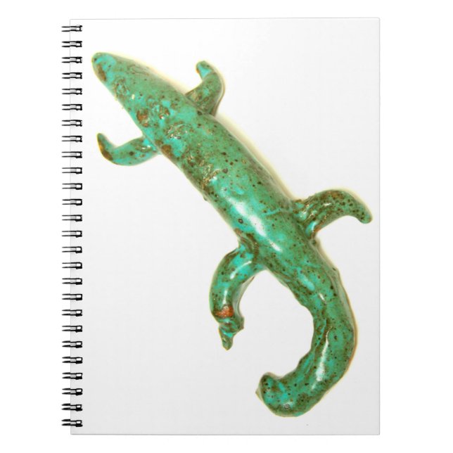 Caderno Espiral notebook lagarto verde (Frente)