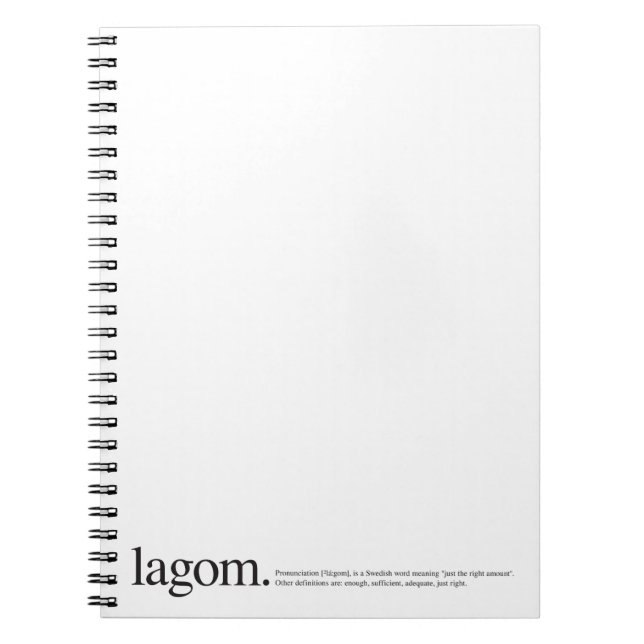 Caderno Espiral Notebook LagomWiki (Frente)