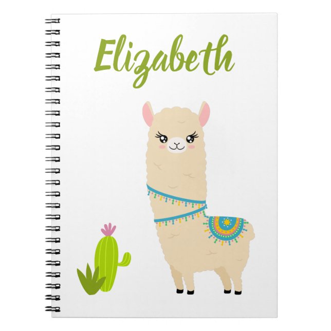 Caderno Espiral Notebook Lama personalizável (Frente)