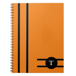 Caderno Espiral Notebook Laranja & Blk