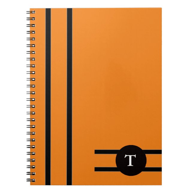 Caderno Espiral Notebook Laranja & Blk (Frente)
