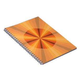 Caderno Espiral Notebook Laranja de ilusão Óptica