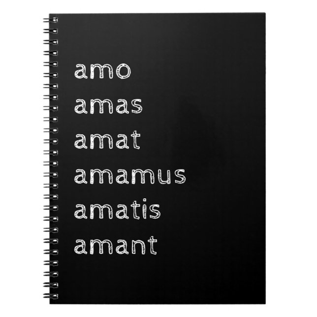 Caderno Espiral Notebook latino, amat amomas (Frente)