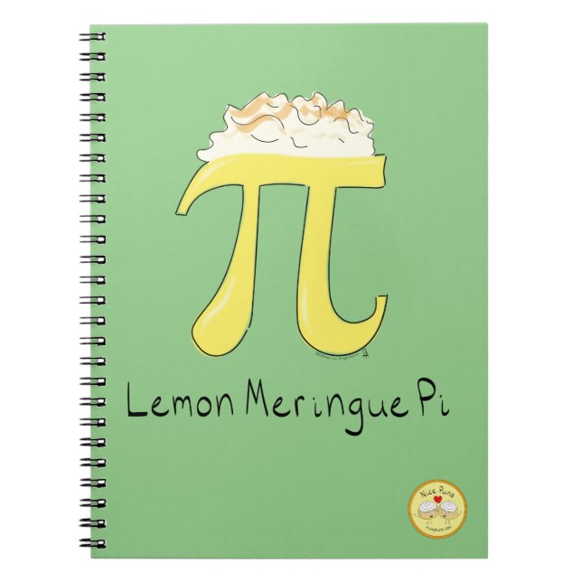 Caderno Espiral Notebook Lemon Meringue Pi Cute Math Pi Day (Frente)