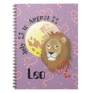 Caderno Espiral Notebook Leo de 23 de julho a 22 de agosto