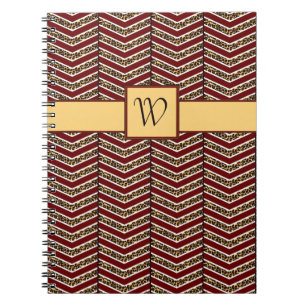 Caderno Espiral Notebook Leopard Print Chevron