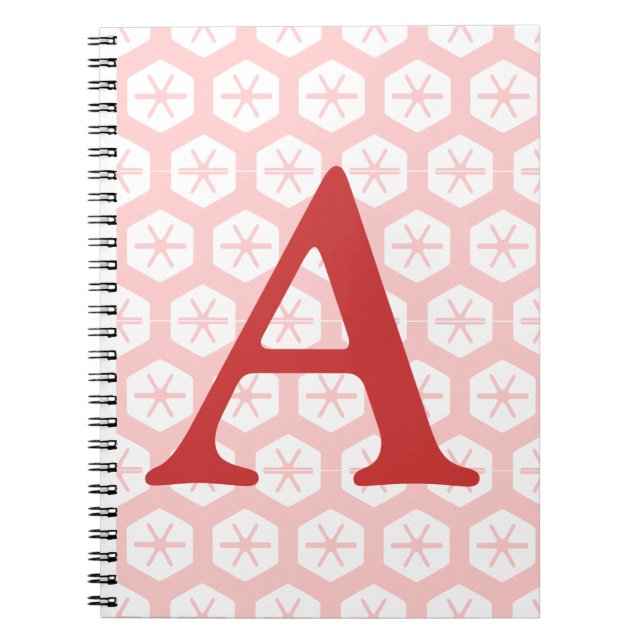 Caderno Espiral Notebook - Letra e flocos de neve (Frente)
