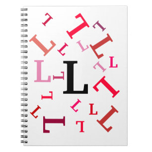 Caderno Espiral Notebook - Letras Vermelhas Trocadas