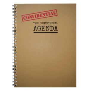 Caderno Espiral Notebook LGBTQ sobre agenda homossexual engraçado