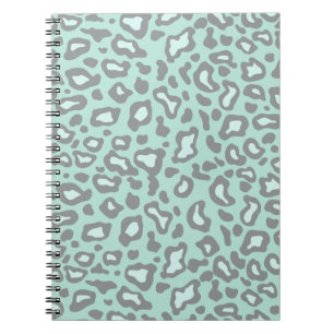 Caderno Espiral Notebook Light Mint Leopard