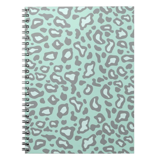 Caderno Espiral Notebook Light Mint Leopard (Frente)