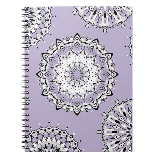 Caderno Espiral Notebook Lilac Mandalas 3 Espiral (Frente)