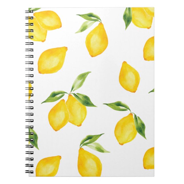 Caderno Espiral Notebook limão amarelo (Frente)