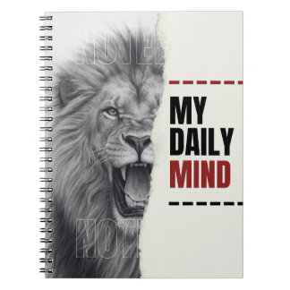 Caderno Espiral Notebook Lion Spirit Escrevendo - Minha Mente Diár