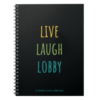 Caderno Espiral Notebook Live Laugh Lobby - escrevendo de desenho