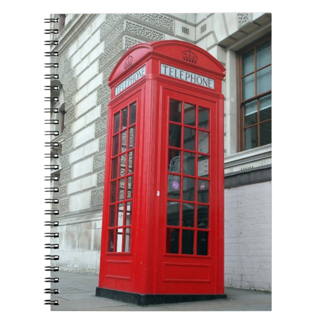 Caderno Espiral Notebook London Red Phone Box (Frente)