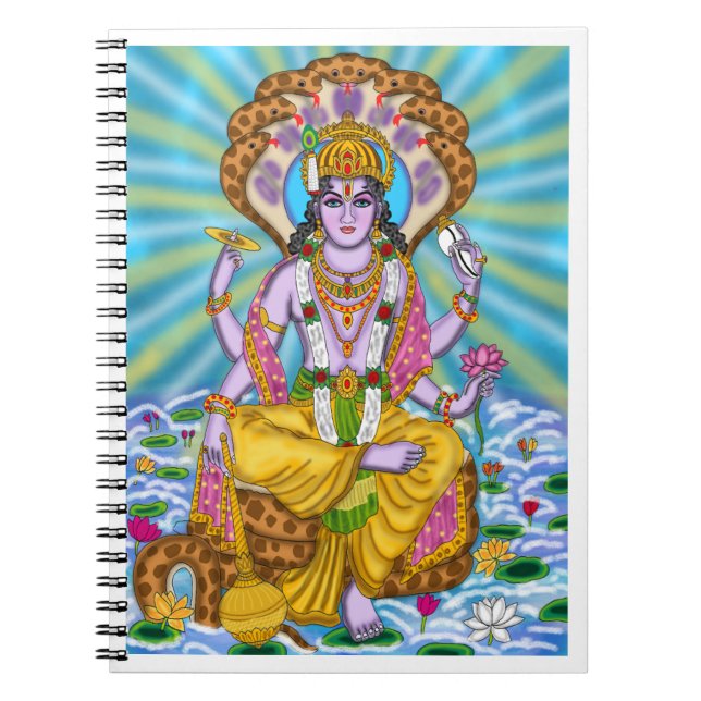 Caderno Espiral Notebook Lord Vishnu (Frente)