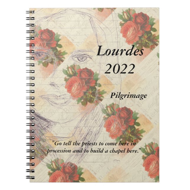 Caderno Espiral Notebook Lourdes Pilgrimage 2022 (Frente)