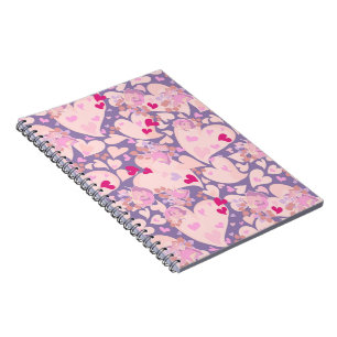 Caderno Espiral Notebook Love Hearts & Rosas