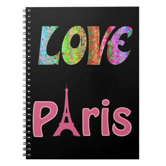 Caderno Espiral Notebook Love Paris (Frente)