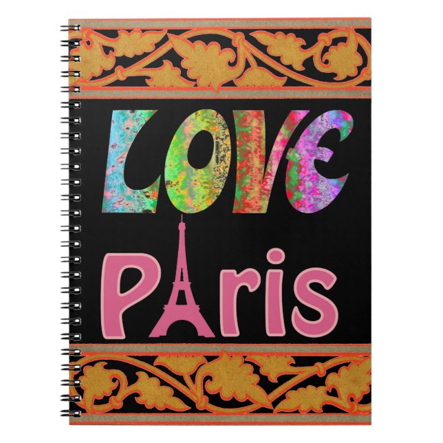 Caderno Espiral Notebook Love Paris (Frente)