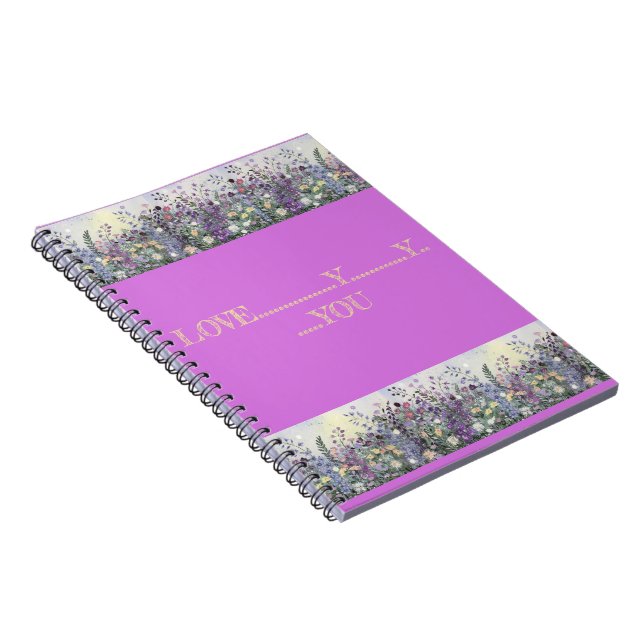 Caderno Espiral Notebook "Love You" (Lado Direito)