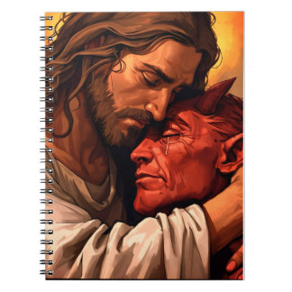 Caderno Espiral Notebook Lúcifer de conforto do cristo