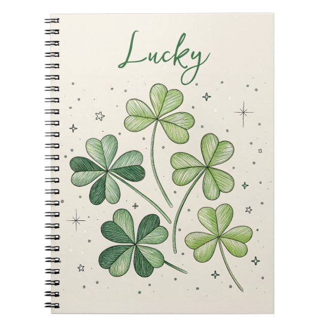 Caderno Espiral Notebook Lucky Clover Lucky (Frente)