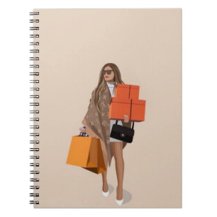 Caderno Espiral Notebook LV Girl