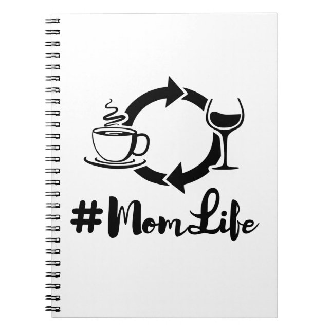Caderno Espiral Notebook #MãeLife (Frente)