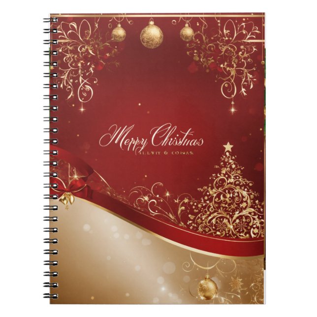Caderno Espiral "Notebook Mágico de Natal feliz" (Frente)