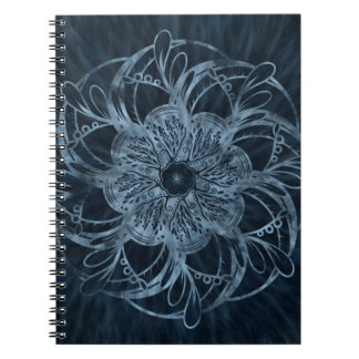 Caderno Espiral Notebook Mandala Azul no Mar Profundo