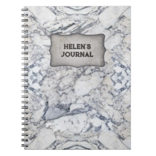 Caderno Espiral Notebook "Marble" com seu nome
