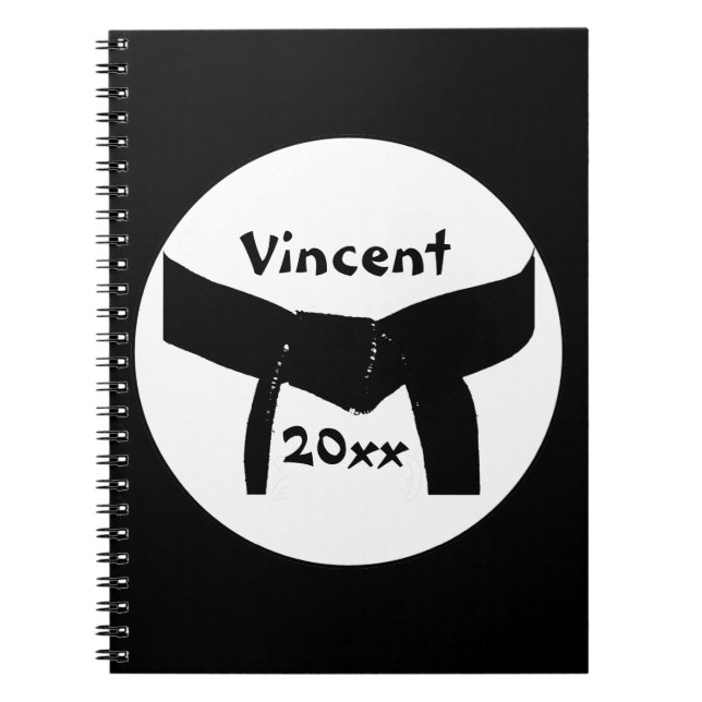 Caderno Espiral Notebook Martial Arts Black Belt (Frente)