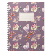 Notebook Mauve Vintage Botânica