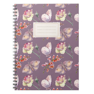 Caderno Espiral Notebook Mauve Vintage Botânica